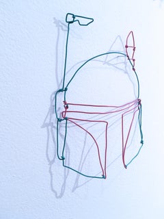 Boba Fett, 2019, wire sculpture, red, green, star wars, the mandalorian, mask