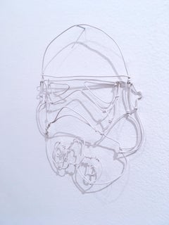 Storm Trooper, 2019, wire sculpture, white, star wars, the mandalorian, mask