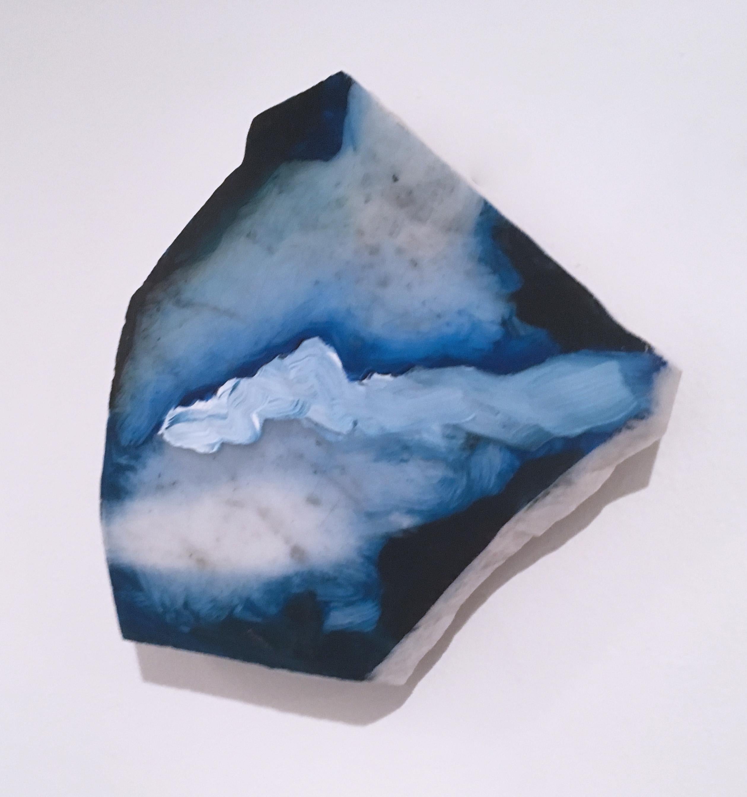Sans titre « Marble Fragment 3 » 2019, acrylique, paysage, sculpture murale, nuages - Contemporain Sculpture par Tom Banks