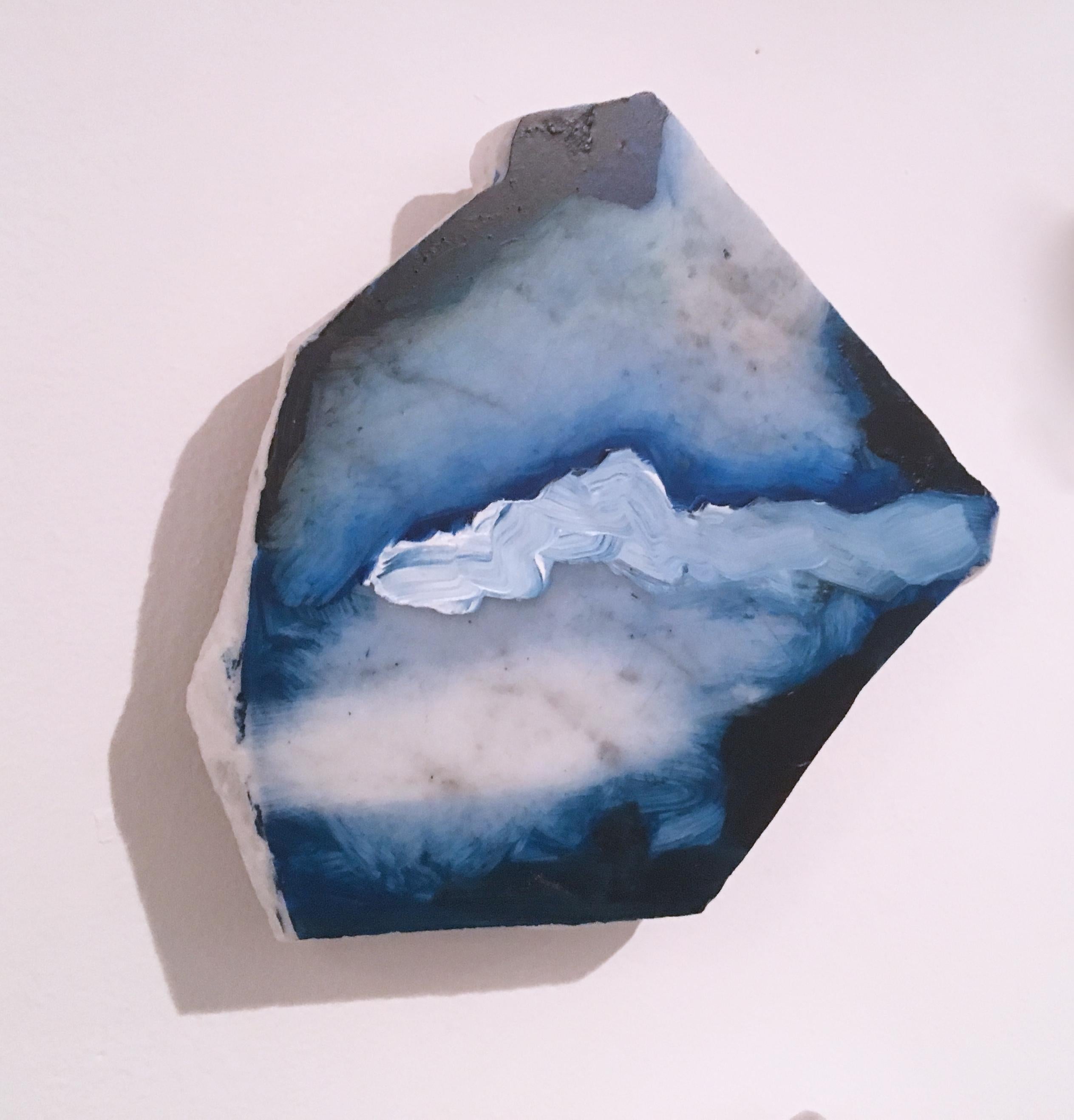 Sans titre « Marble Fragment 3 » 2019, acrylique, paysage, sculpture murale, nuages - Sculpture de Tom Banks