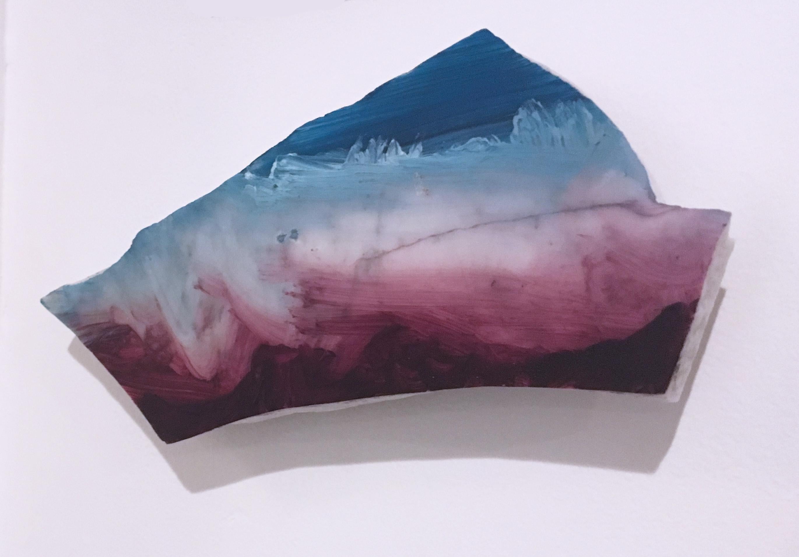 Sans titre « Marble Fragment 5 » 2019, huile, paysage, sculpture murale, nuages, bleu - Sculpture de Tom Banks