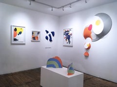 Waves of Contentment 2, 2019, acrylic, resin on 3-D stretched canvas, sculpture