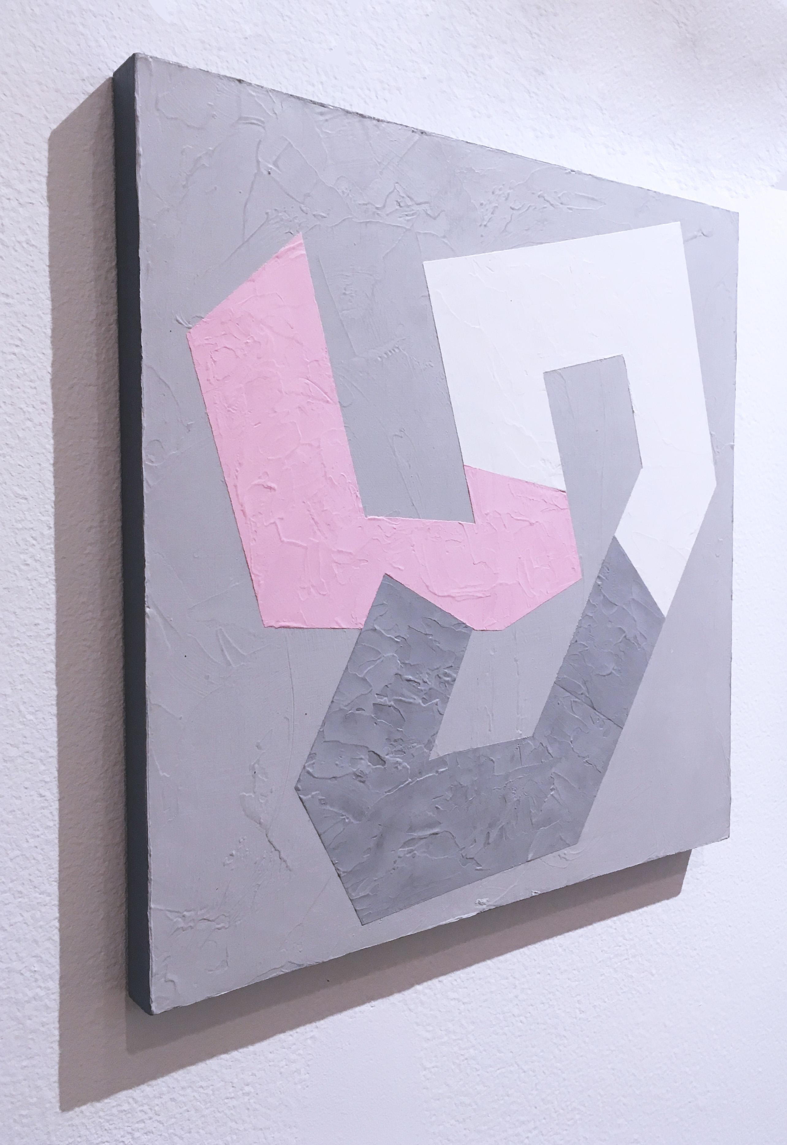 Optionen V, 2020, Abstrakte Geometrie, ungegenständlich, Gips, Grau (Geometrische Abstraktion), Painting, von Kati Vilim