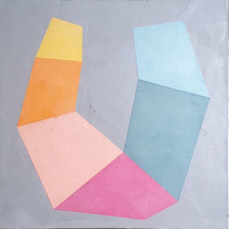 Something Like Happiness II, 2019, Abstract geometry, non-objective, plaster - Mixed Media Art by Kati Vilim