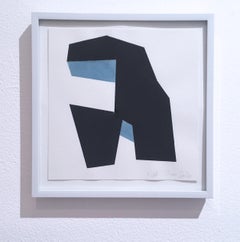 Almost Objectified I, 2020, Abstract, non-objective, watercolor, black, white 
