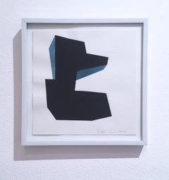 Almost Objectified II, 2020, Abstract, non-objective, watercolor, black, white
