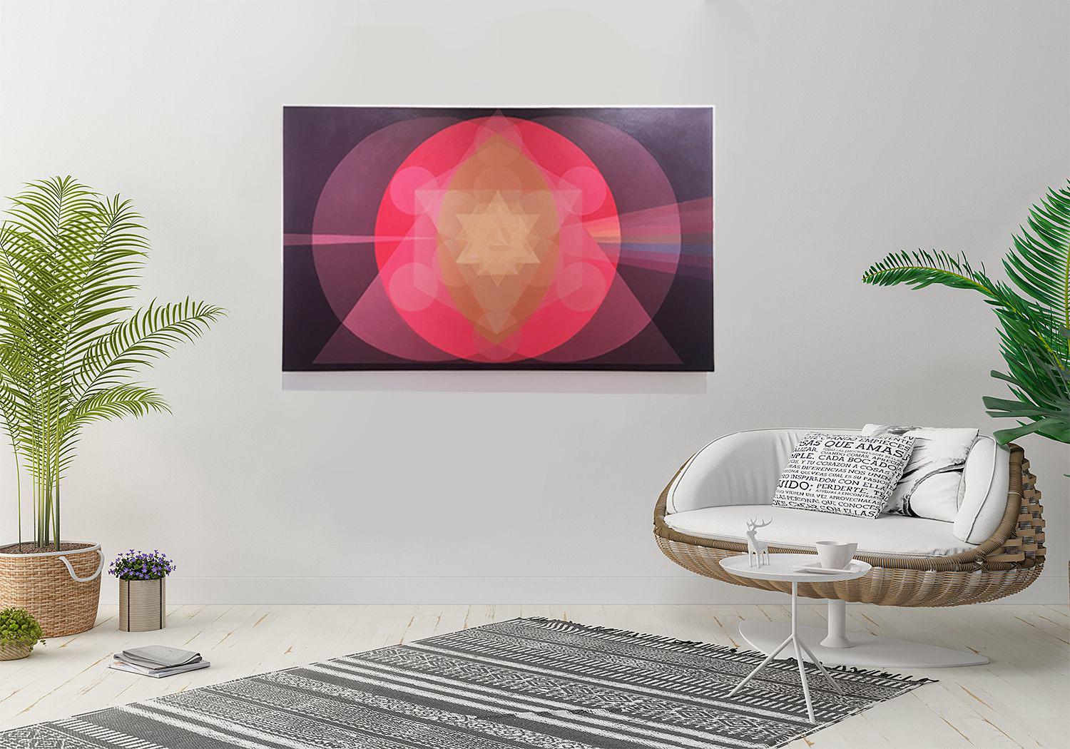 Portale Sovrano, 2020, rosa, viola, geometria sacra, Vesica Pisces Womb, prisma 3