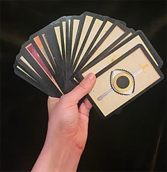 Land of Swords Tarot Cards, 2018, print, figurative, 27 card set, metallic box