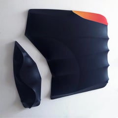 Hope, 2020, Acrylic on stretched canvas, wood armature, black, wall sculpture