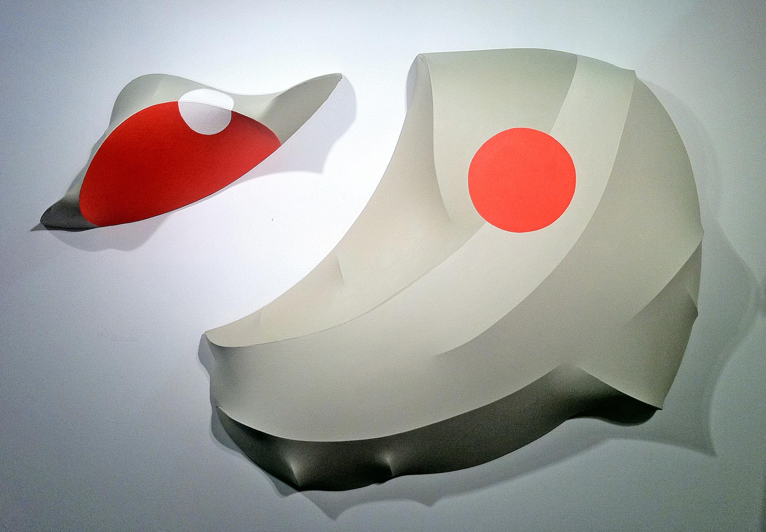 Numéro 26 de la série Vertebrate Companion, 2012, acrylique sur toile, sculpture murale
