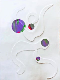 Chakras Gone Wild #6, embossed serigraph monoprint, abstract, biomorphic