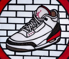 Jordan III, 2020, Stained Glass window, Nike, White, Red, Sneaker, Air Jordan