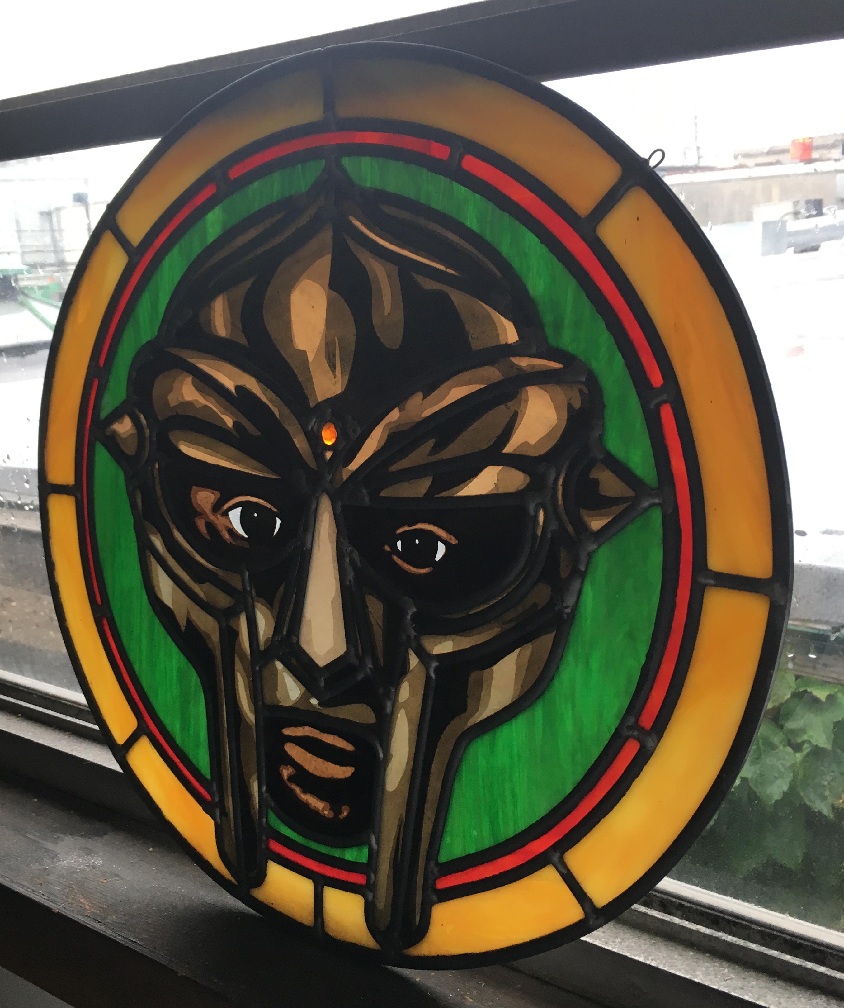 stained glass face