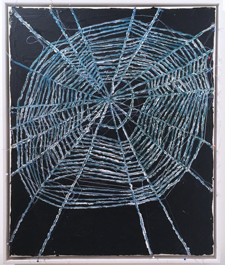 Macauley Norman Black And Blue Web 2020 Acrylic Oil Graphite Canvas Black Blue Abstract For Sale At 1stdibs