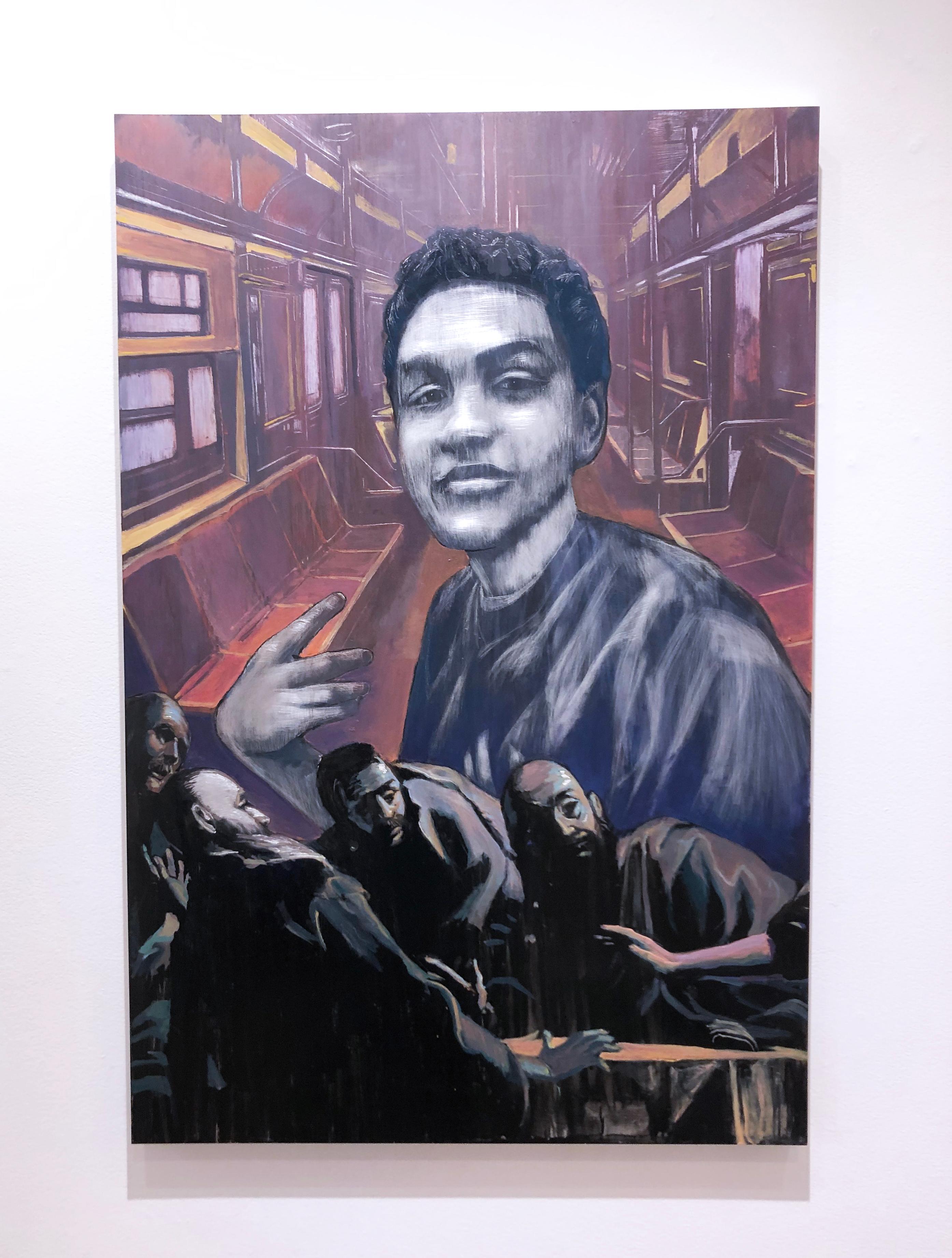 The Last Train, 2020 - Painting by Distort