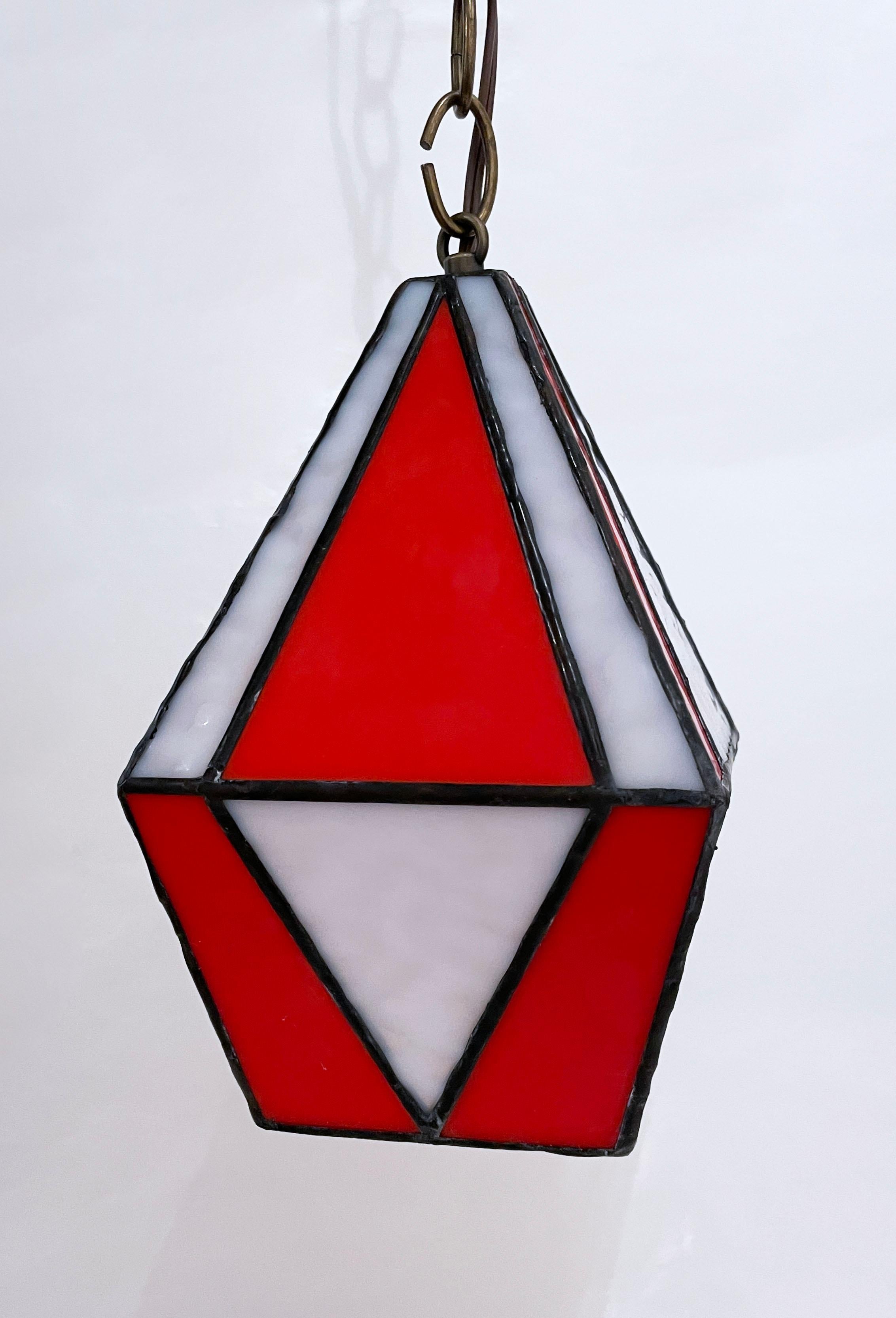 Red Checkerboard Lantern For Sale 10