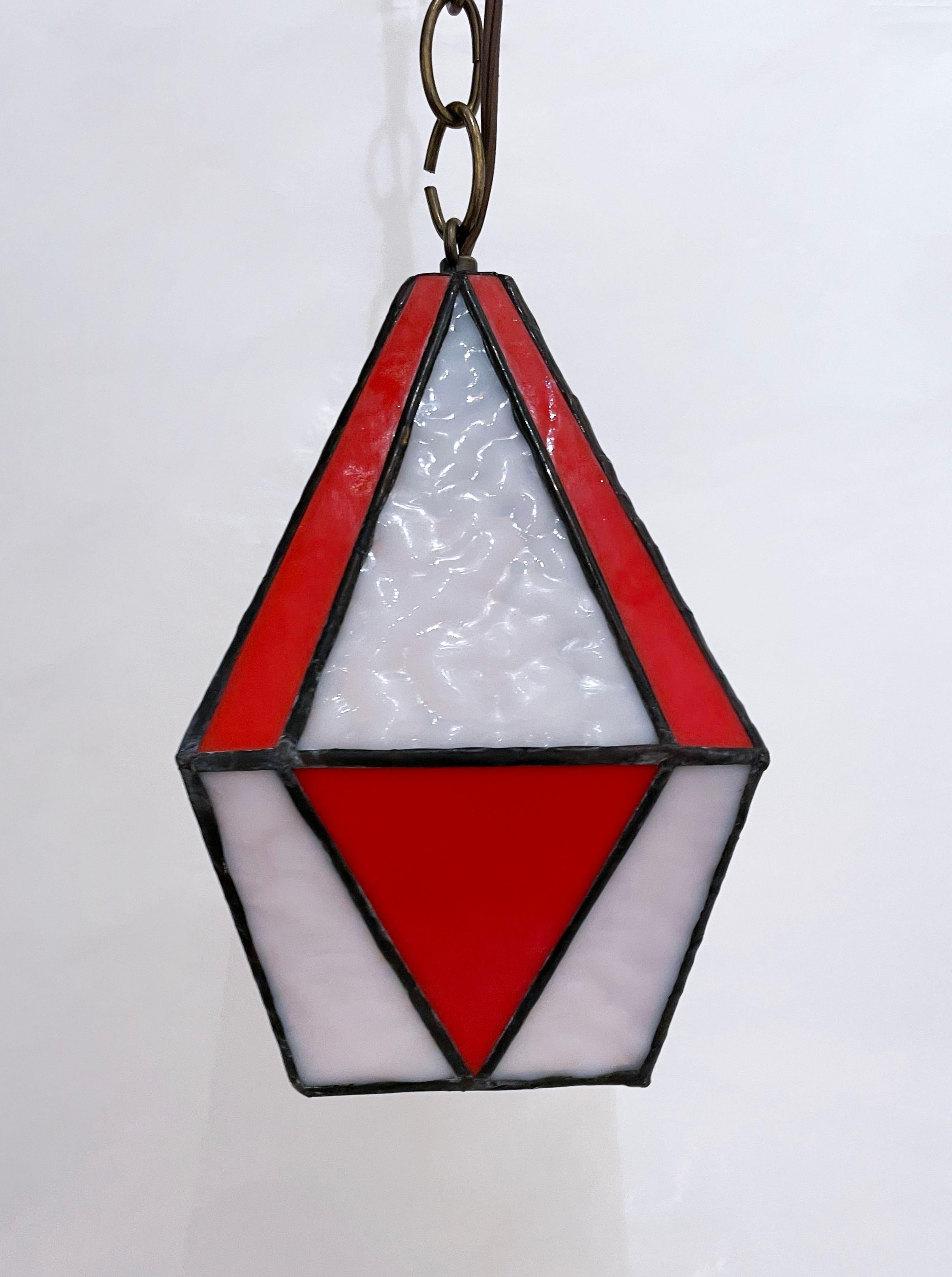 Red Checkerboard Lantern For Sale 5