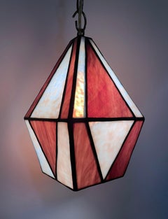 Lila Schachbrettlaterne