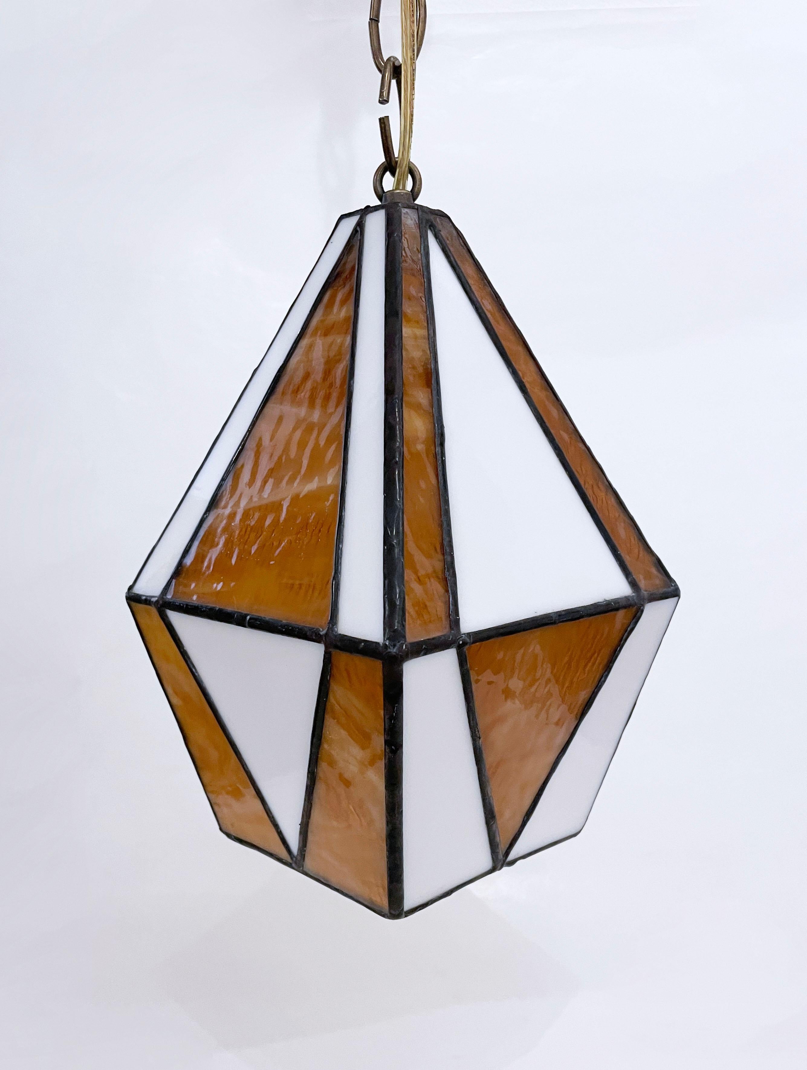 TF Dutchman Abstract Sculpture - Gold Checkerboard Lantern