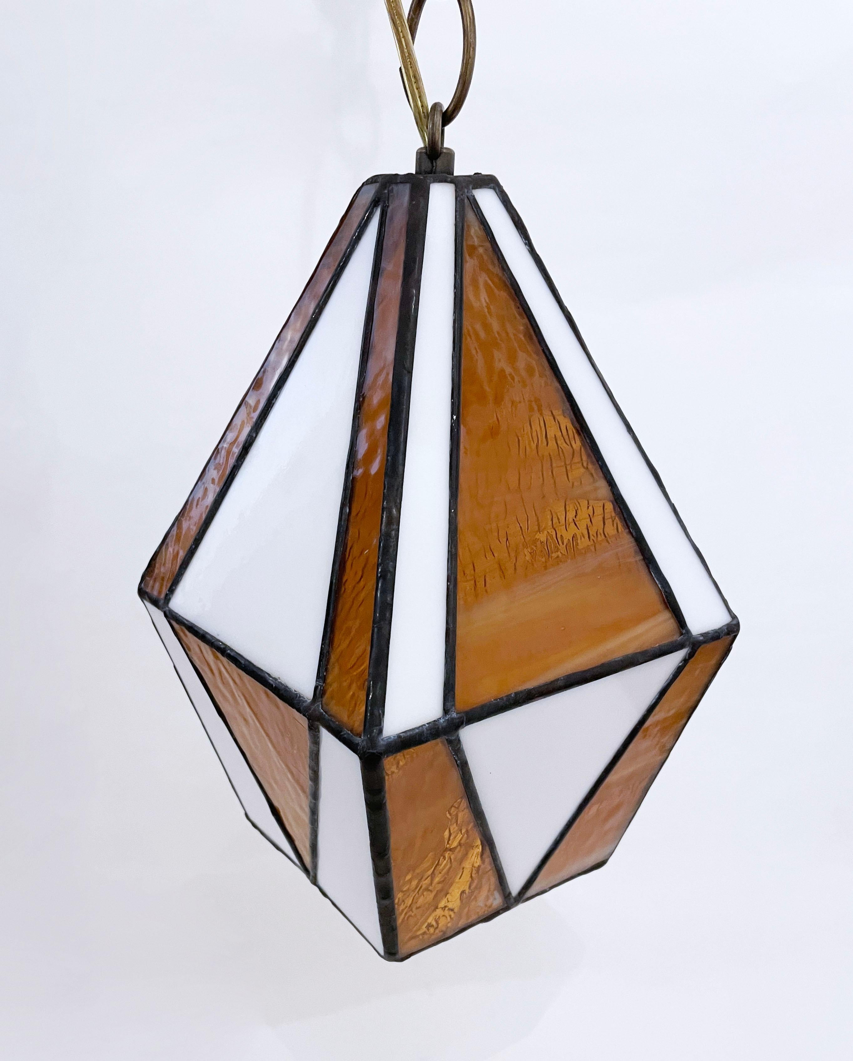 Gold Checkerboard Lantern For Sale 1