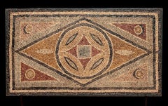 Important Roman Mosaic, circa 2nd-3th century AD with a geometric motive