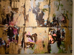 “Elusive Dog”  Lee Heinen  Abstract 36” x 48” Oil on canvas w mixed media $2800