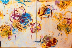  "Wild Wild Flowers" Oil on canvas 40 x 30“ each canvas diptych, 40“ x 60"