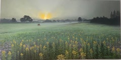 Summer Morning, 2003    Oil on Canvas,  Horse and foal in Morning Pasture