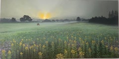 Summer Morning, 2003 Oil on Canvas, Horse and foal in Morning Pasture