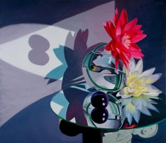 “ Purple Eldorado with Lotus “, David Ahlsted Oil , 52 x 60”, $ 8, 000.0