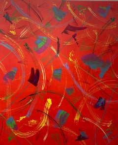 " Red Devil ",  Abstract Acrylic Painting