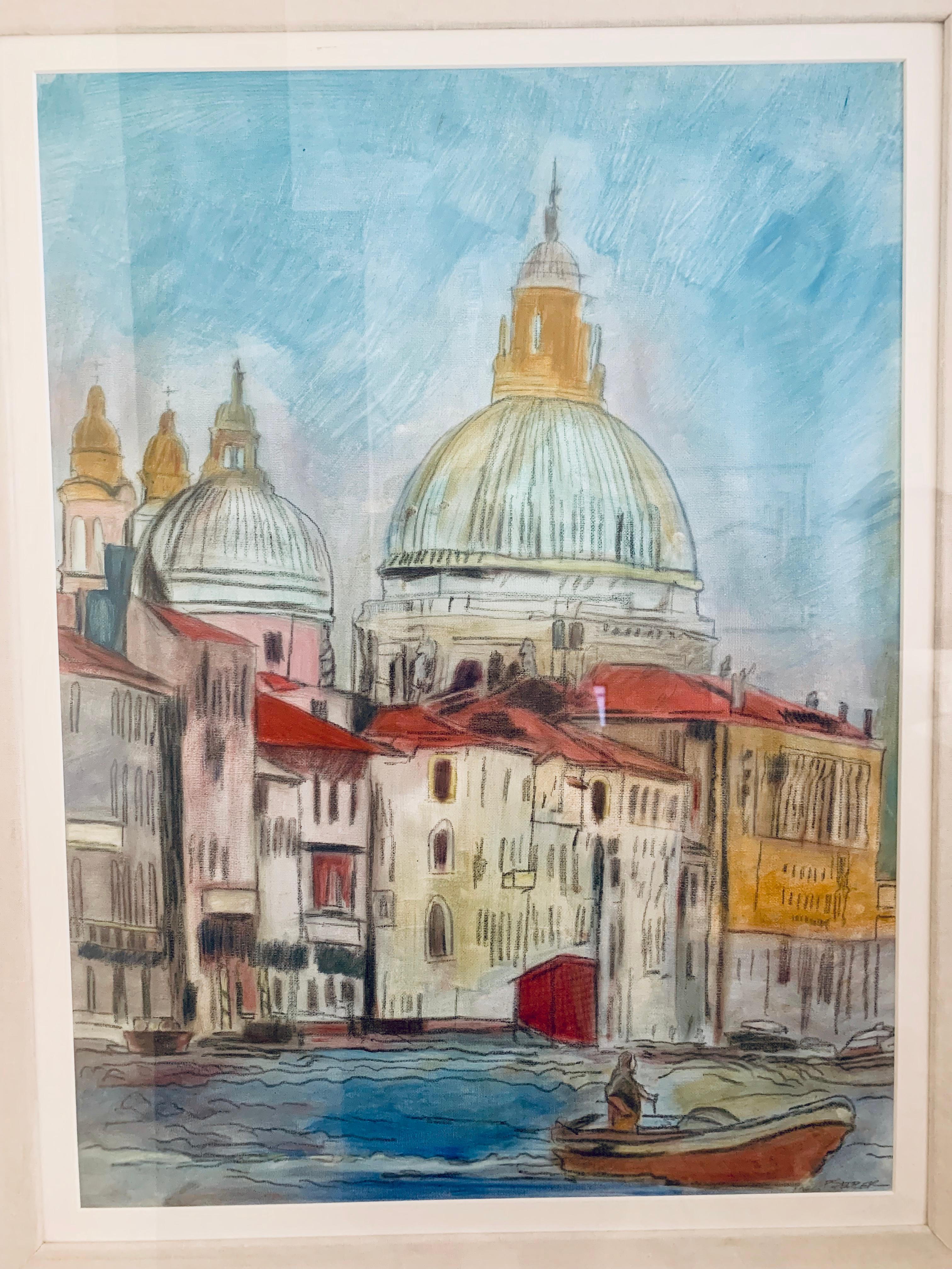 (Venice); Phyllis Seltzer, Oil on canvas mounted to board 22 3/4” x  17 inches For Sale 2
