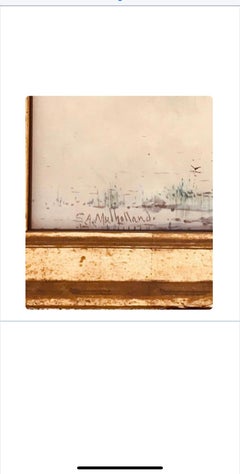 ( Fishing Boats) Samuel Mulholland (Franklin Rockefeller family) WC & Oil $5, 000