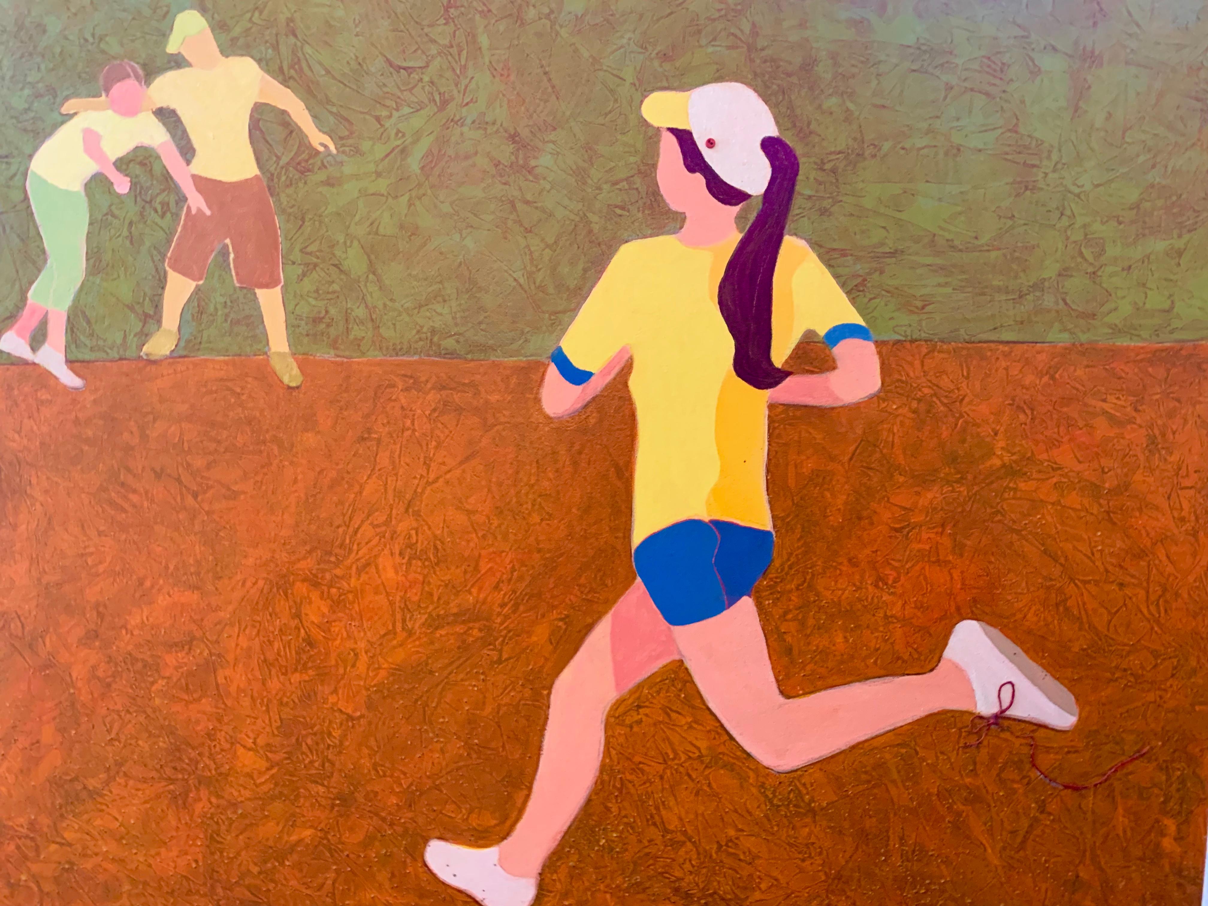 “Relay”   Lee Heinen  34” x 42” Oil on canvas  $ 2000 For Sale 1