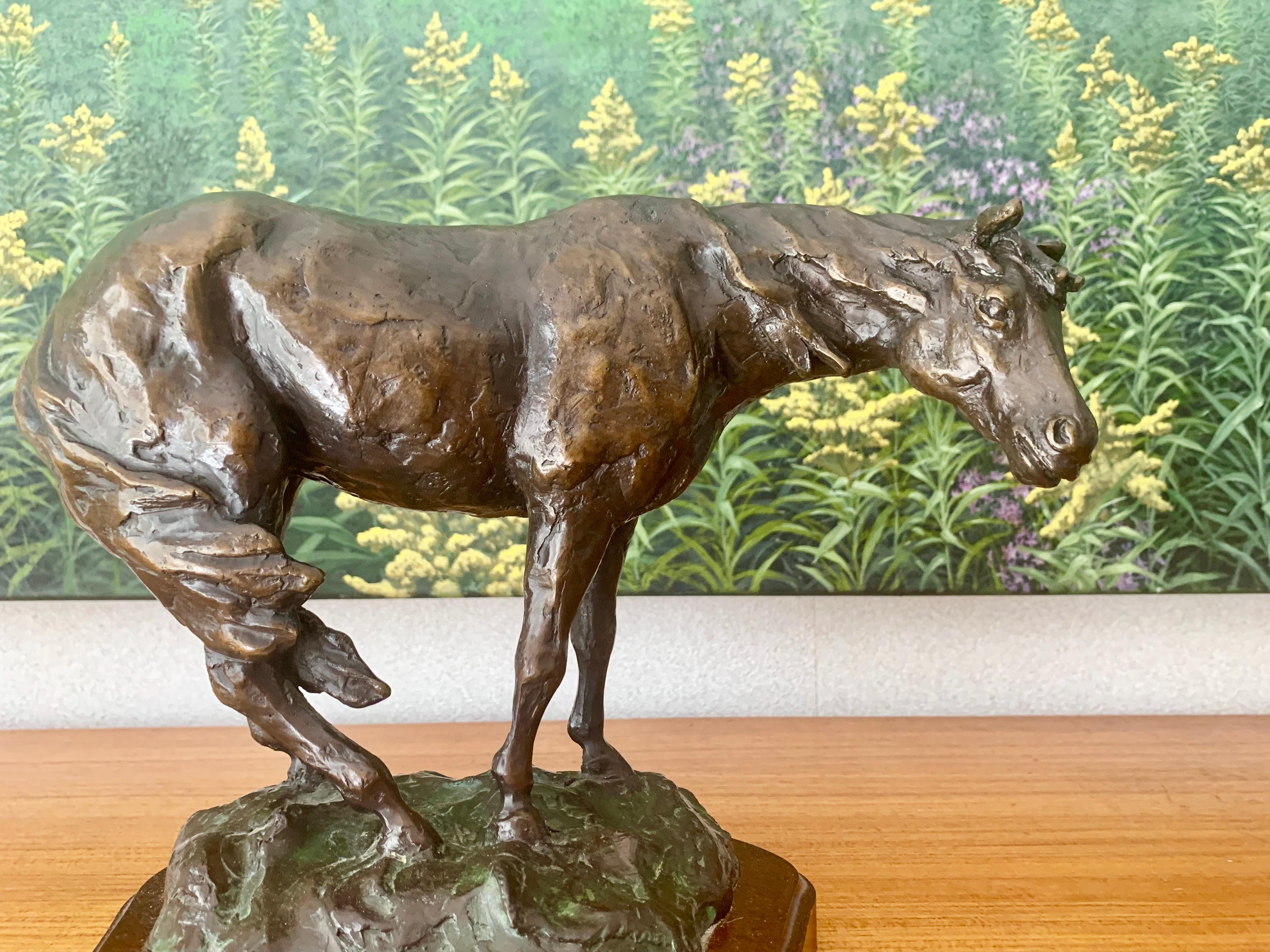 The Approaching Storm, 1993  Bronze  Edition: 9/24   RARE First Edition In Stock - Gold Figurative Sculpture by Laurence Isard