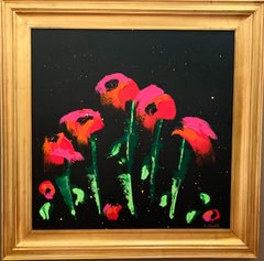 Red Poppies ( Large) Patti Dibenedetto Abstrac Acrylic  50 "x50"  $6500 In Stock