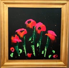 Red Poppies ( Large) Patti Dibenedetto Abstrac Acrylic 50 "x50" $6500 In Stock