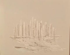 "City of Love"   White on White Acrylic Original Painting      $1900