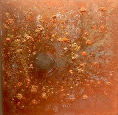 Cosmic Force (Creation 1)  Gold and Silver painting, 48" x 108",        2 panels