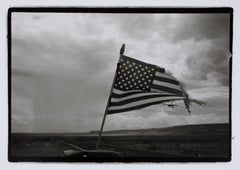 Hideoki, Black & White Photography, American Flag, Route 66, 2003