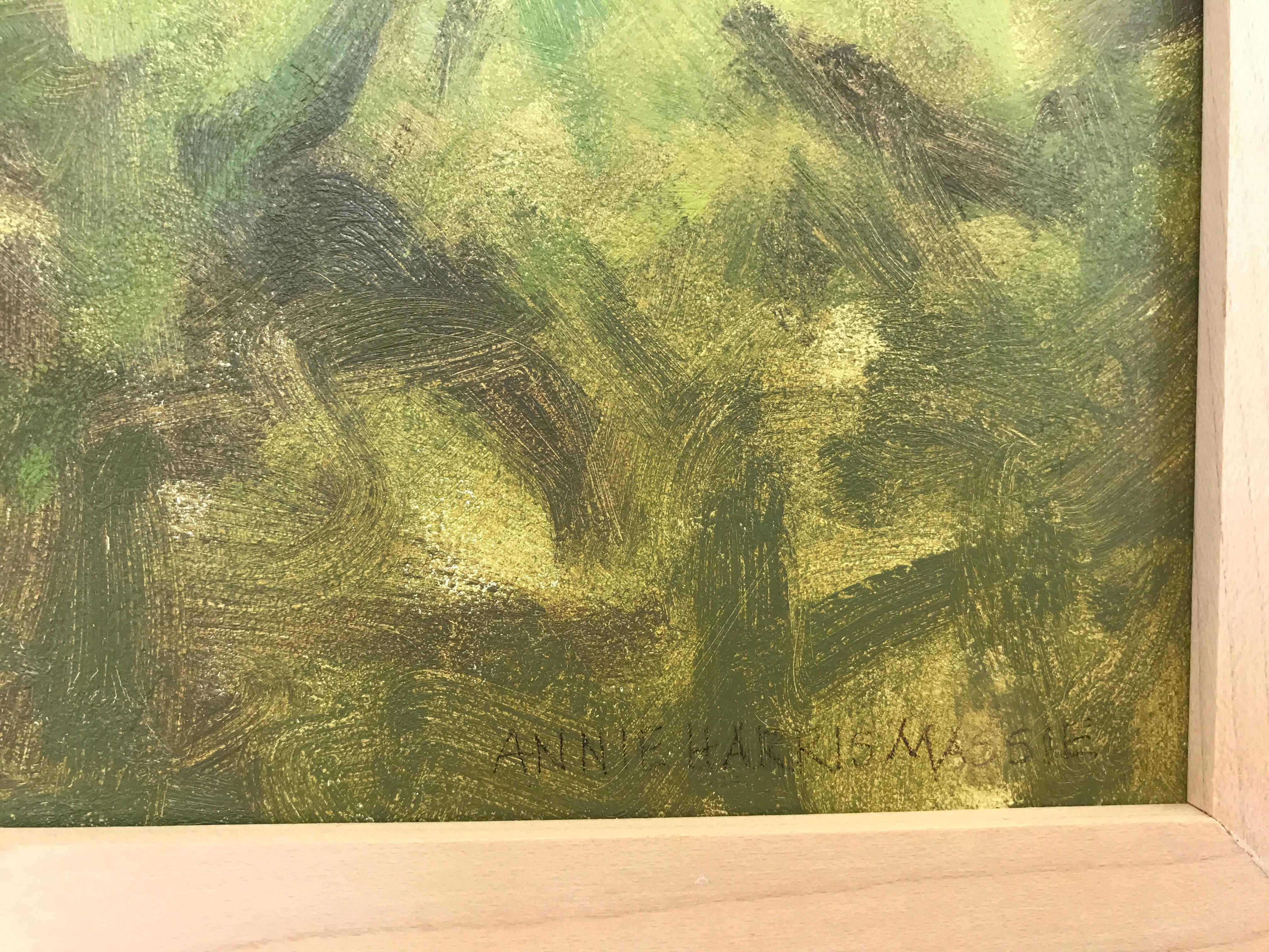 Study of Summer Rambo Apples - Abstract Impressionist Painting by Anne Harris Massie