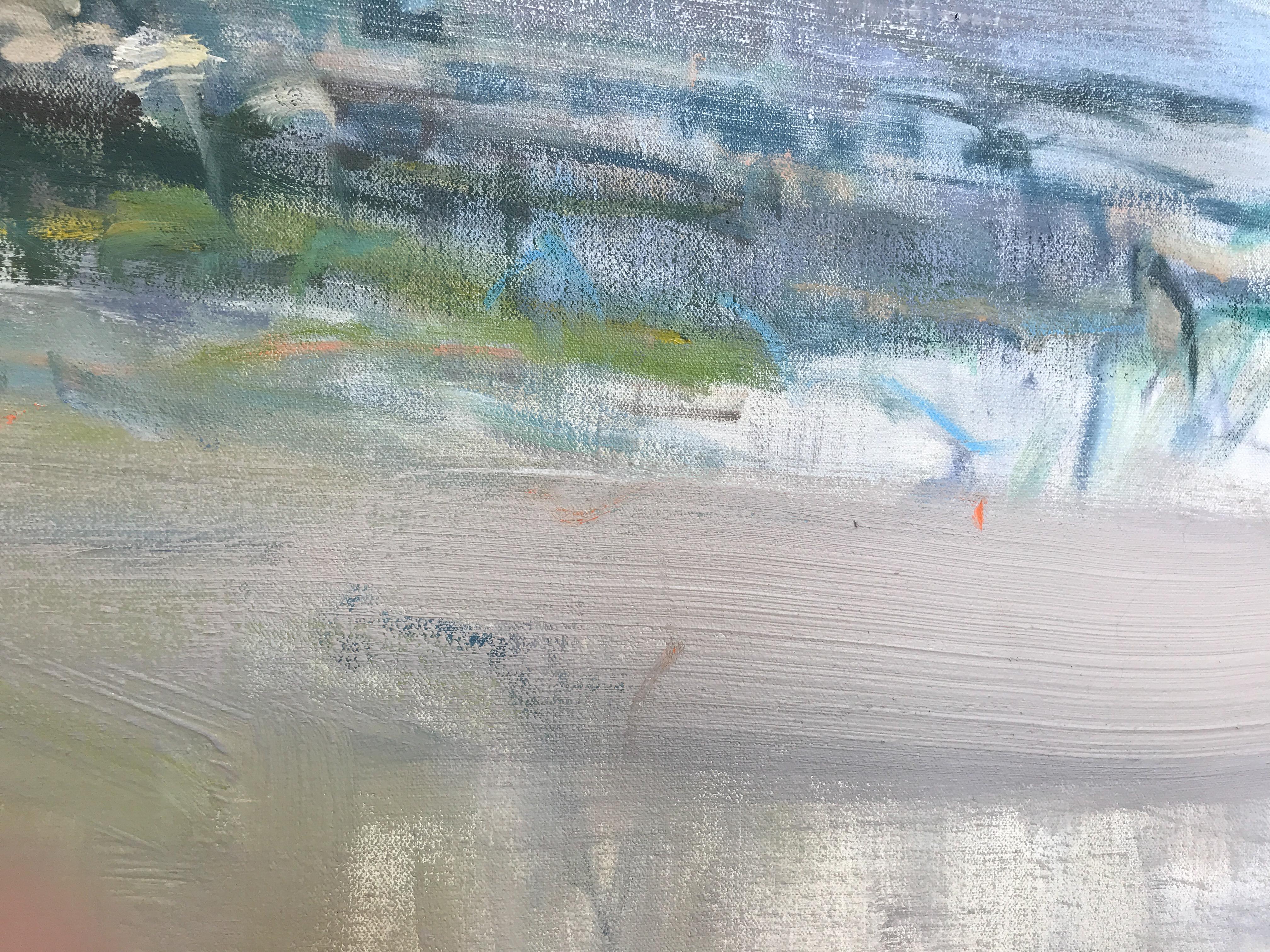 Winds from the West - Abstract Expressionist Painting by Susan McAlister