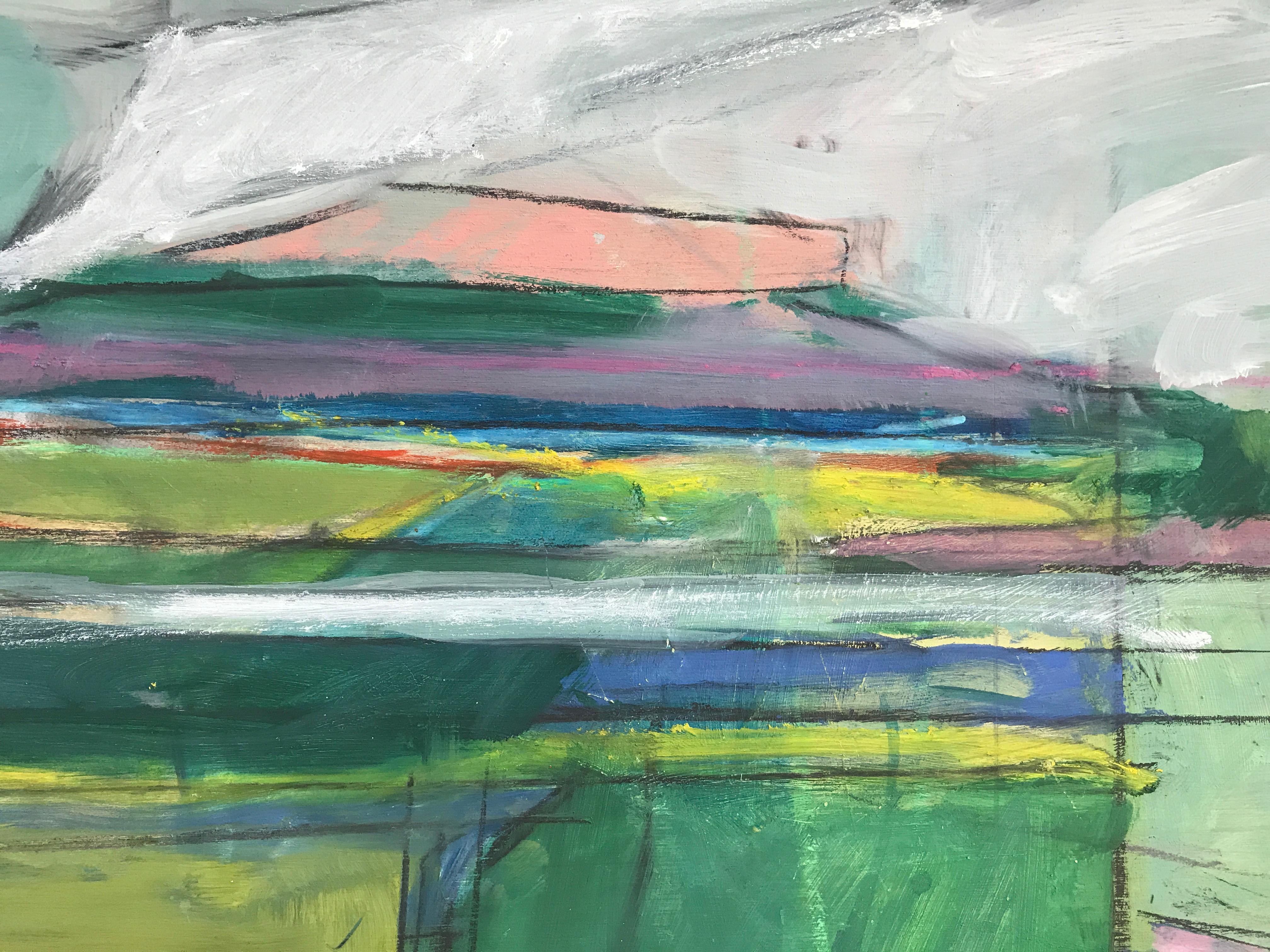 Rural Divisions - Painting by Cate West Zahl