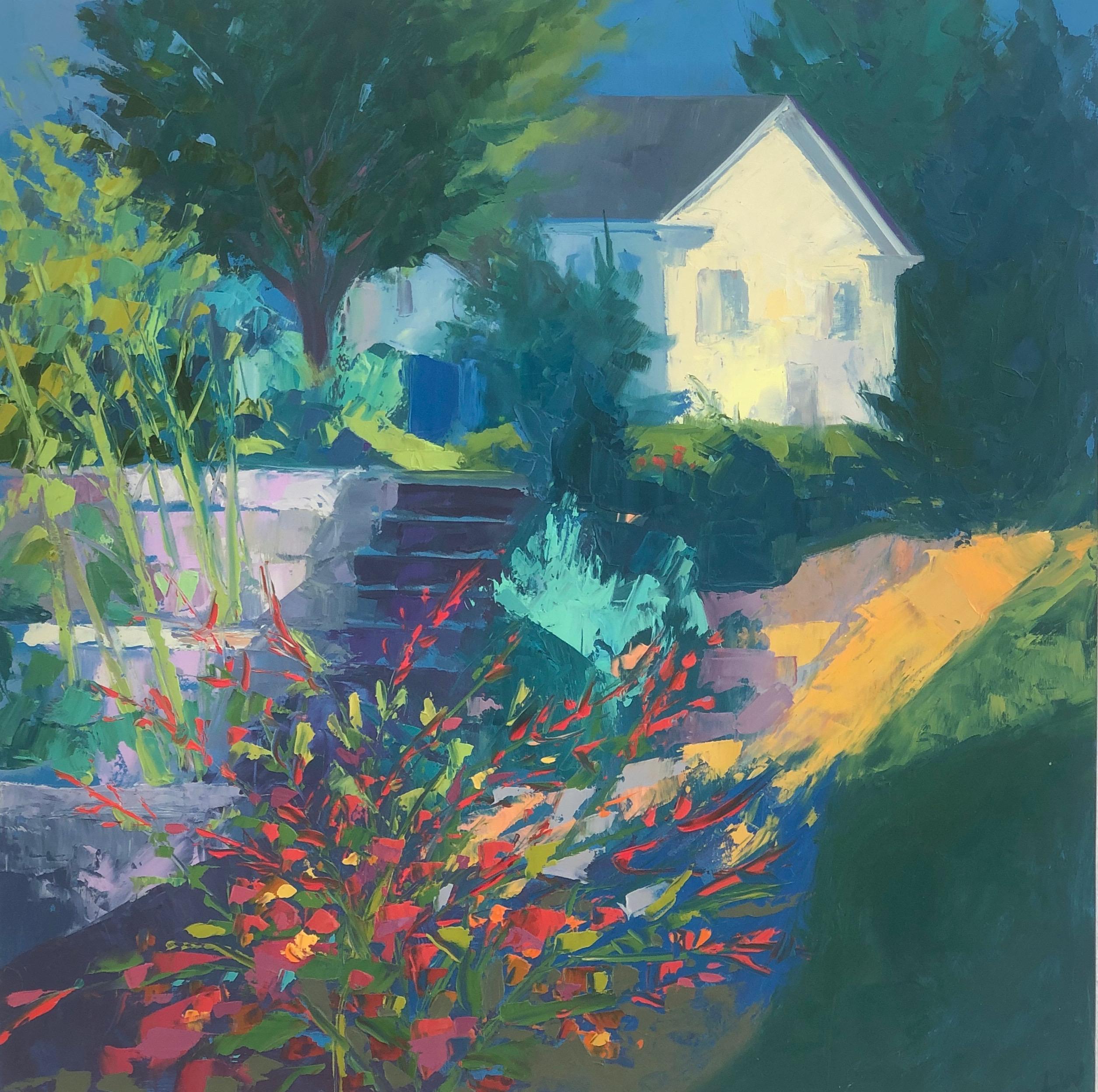 Laura Wooten Landscape Painting - Early Fall Garden 