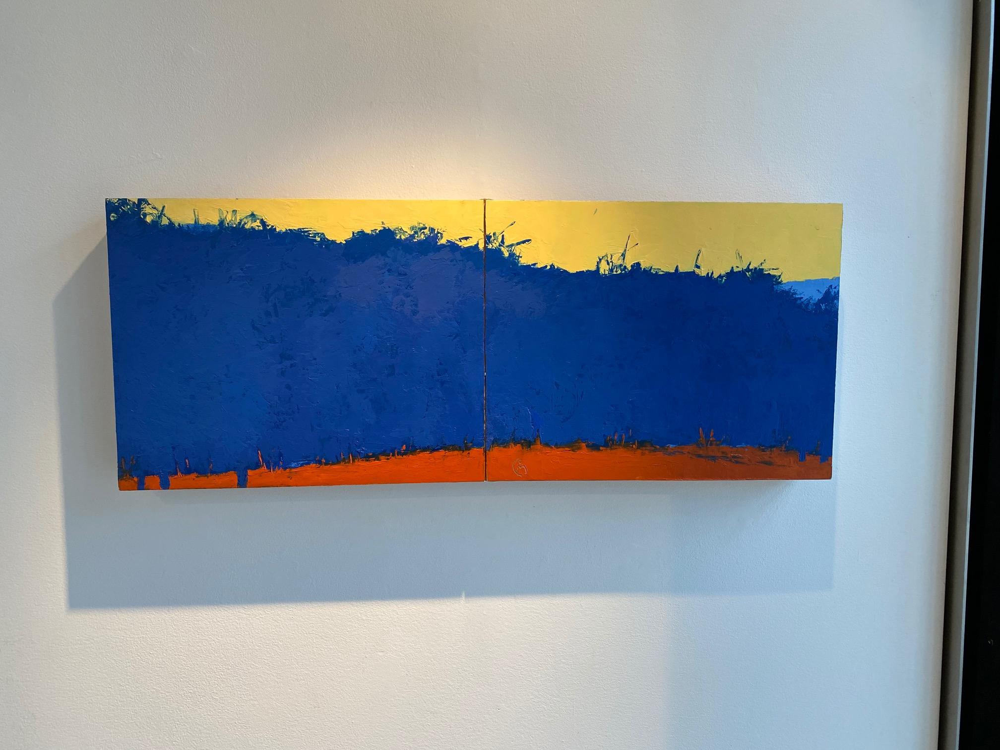 John McCarthy Landscape Painting - Blue Tree Wall
