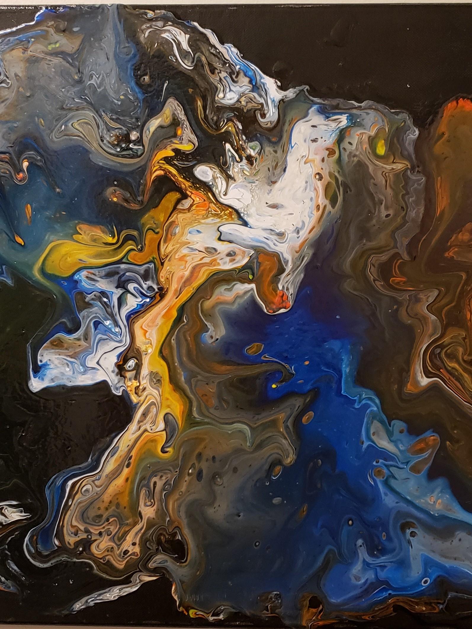 Diana Daniels Abstract Painting - Nebula VII