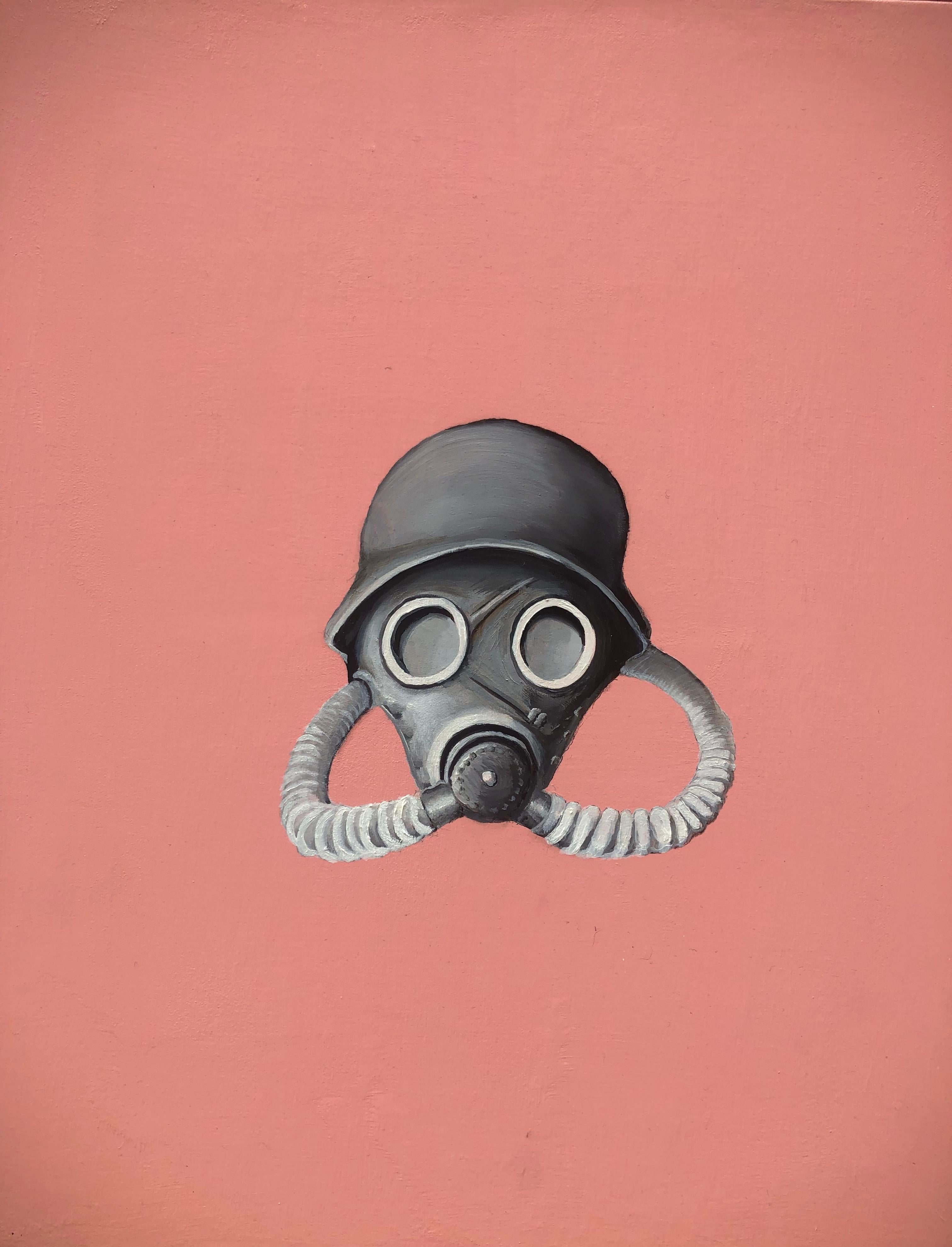 Gas Mask  - Painting by Greg Gregor