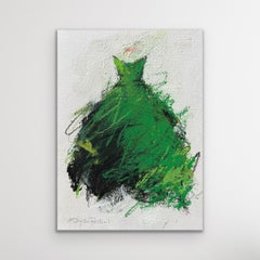 Emerald Green (6.25”x4.75”artwork on paper, green dress)