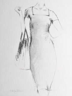 It's All In The Bag #3, 8 "x10", Lápiz original sobre papel, Blanco y Negro
