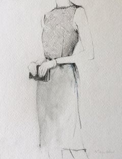 It's All In The Bag #4, 8 "x10", Obra de arte original en papel, Lápiz, Moda